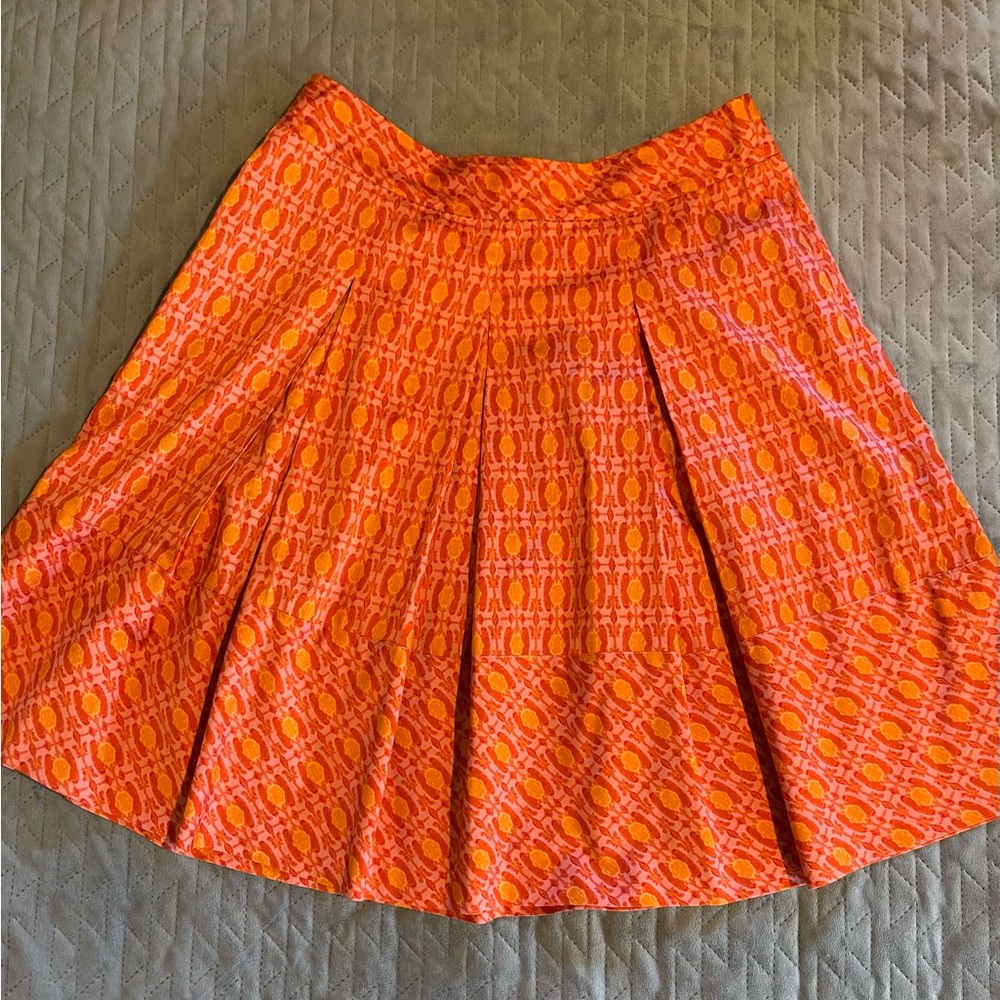 Talbots skirt women’s size‎ 8P NWOT orange/pink